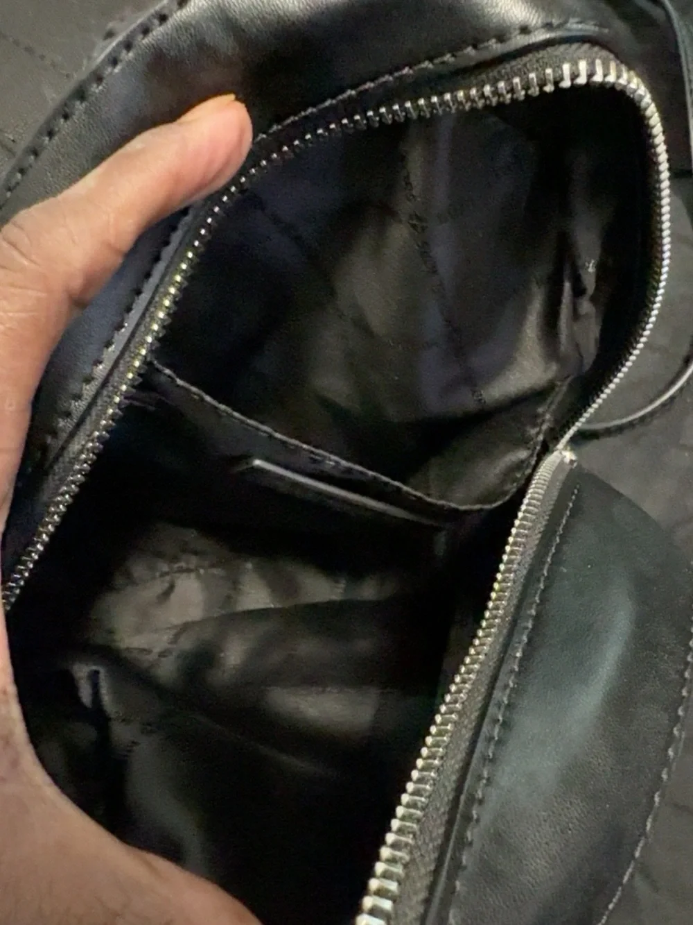 Michael Kors Black Pebbled Mini Backpack with Silver Hardware
